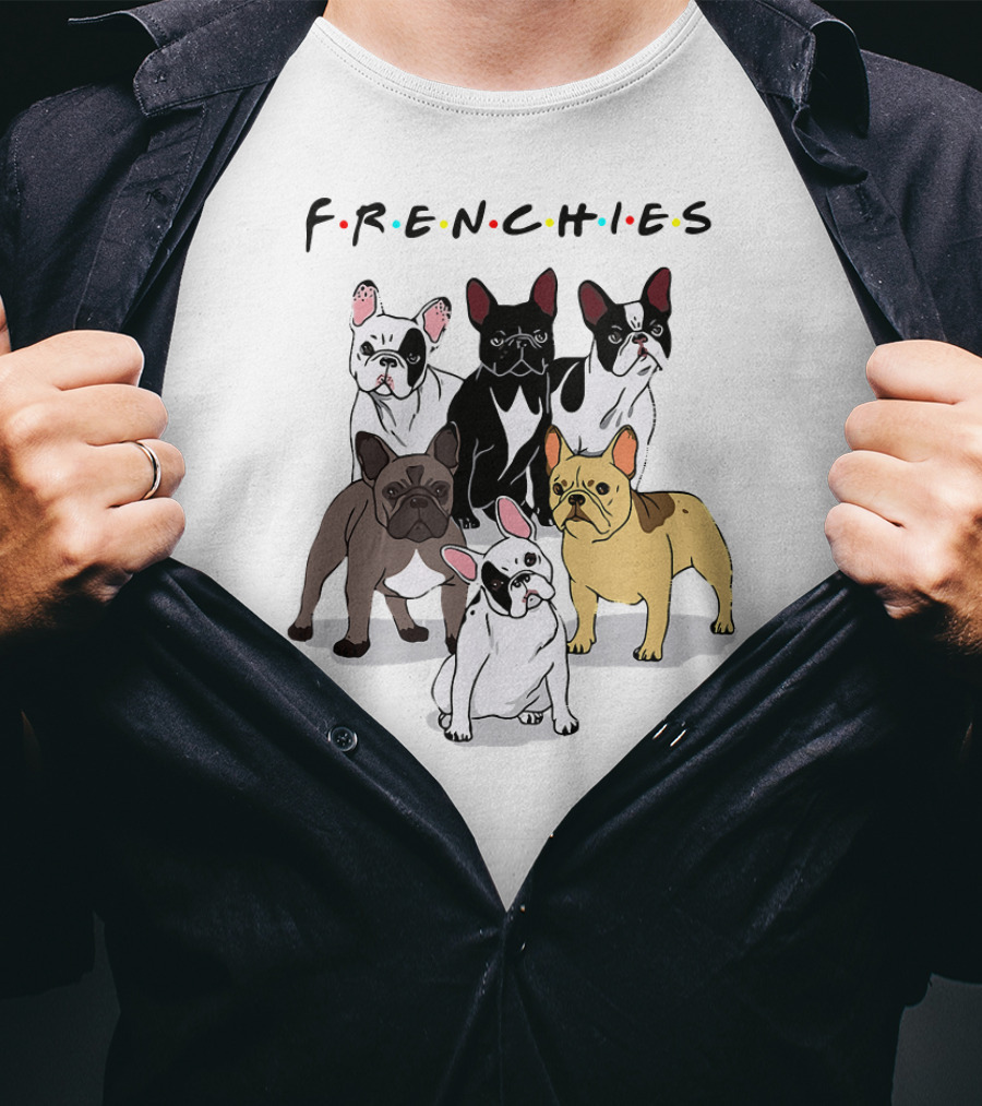 Frenchies Friends French Bulldog Lover T-Shirt