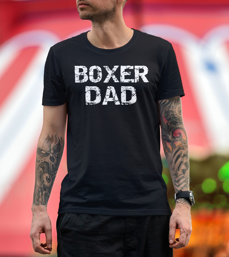 Boxer Dad Fun Father's of Dogs Vinta T-Shirt