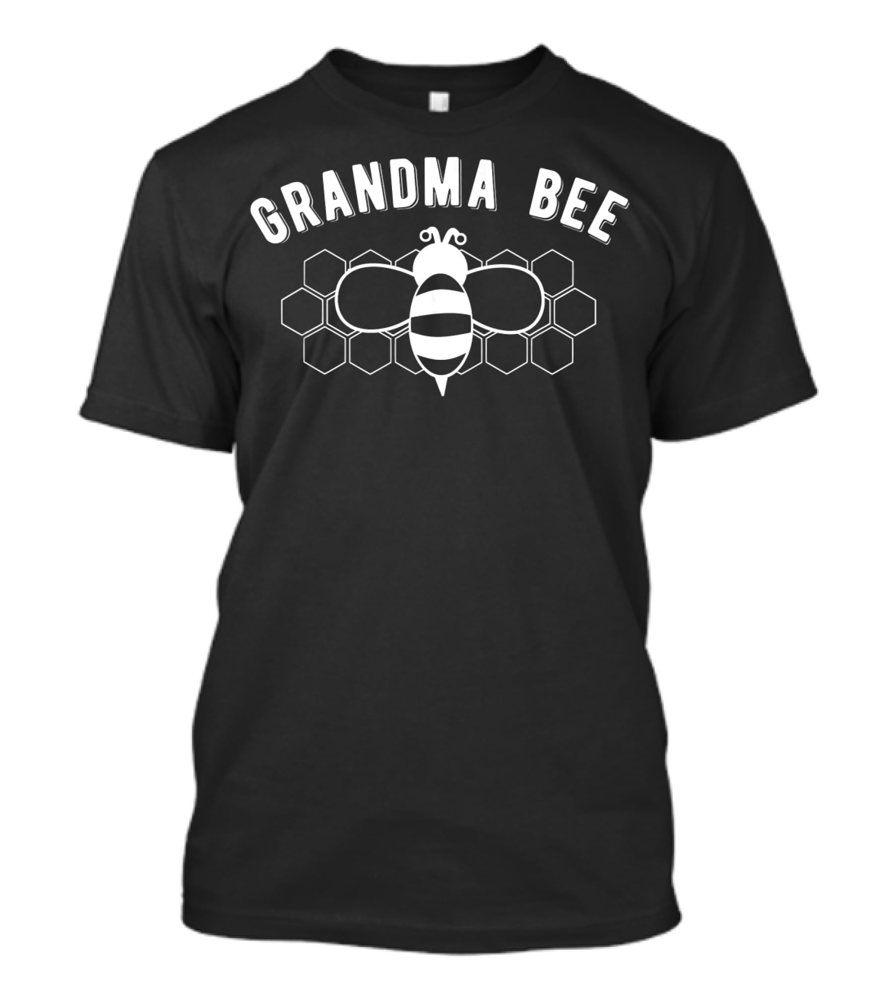 Grandma Bee Honeycomb Pattern Fun Grandmother Beekeeping T-Shirt