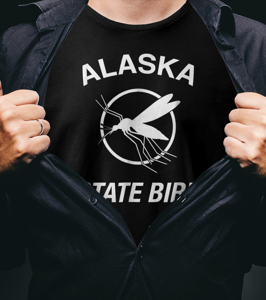 Alaska State Bird Mosquito Humor T-Shirt