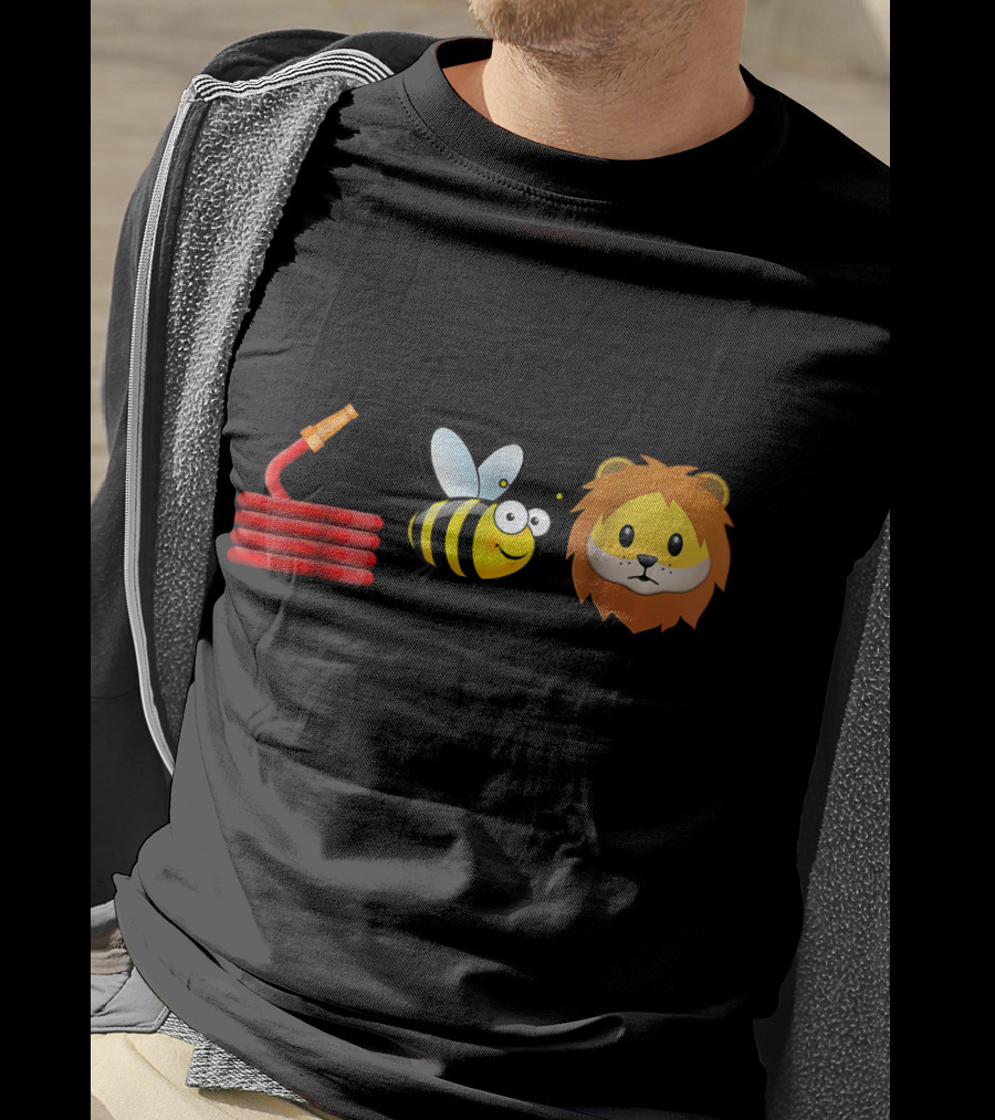 Hose Bee Lion Funny Animal Joke Pun T-Shirt