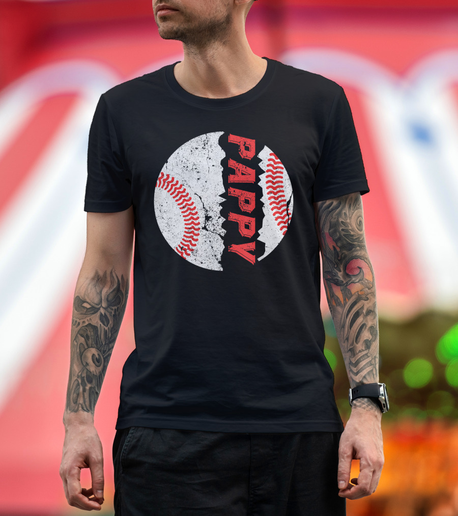 Pappy Funny Baseball Softball Crackle T-Shirt