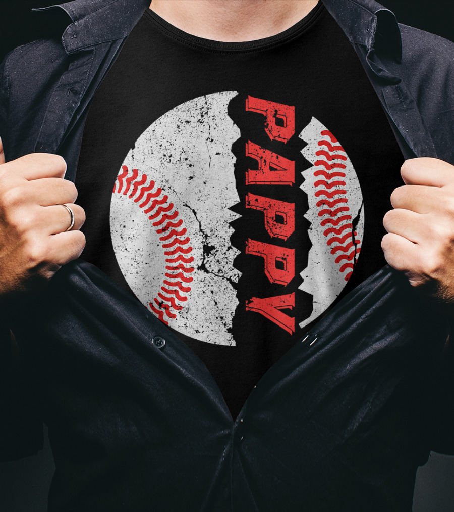 Pappy Funny Baseball Softball Crackle T-Shirt