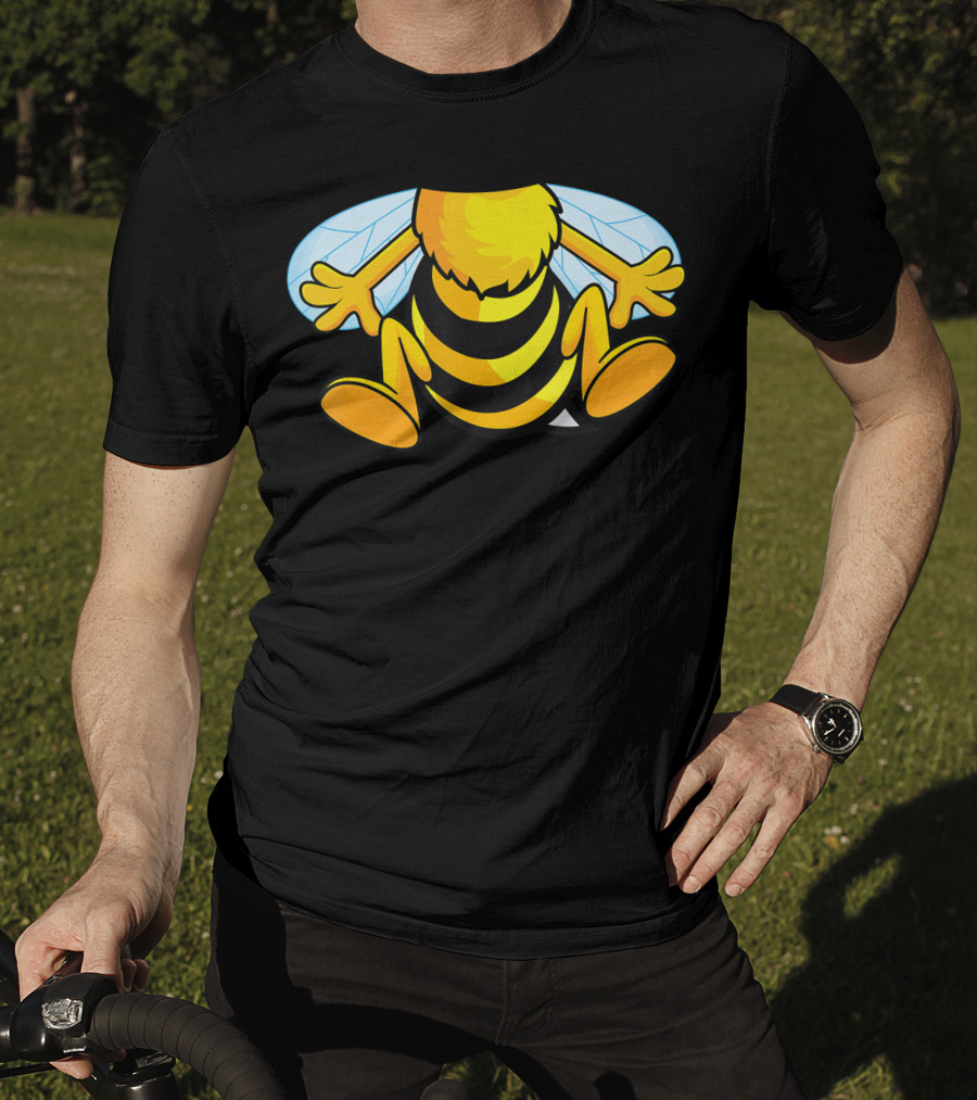 Funny Bee Costume Easy Honeybee Hall Buzzing Bumblebee Stripes T-Shirt