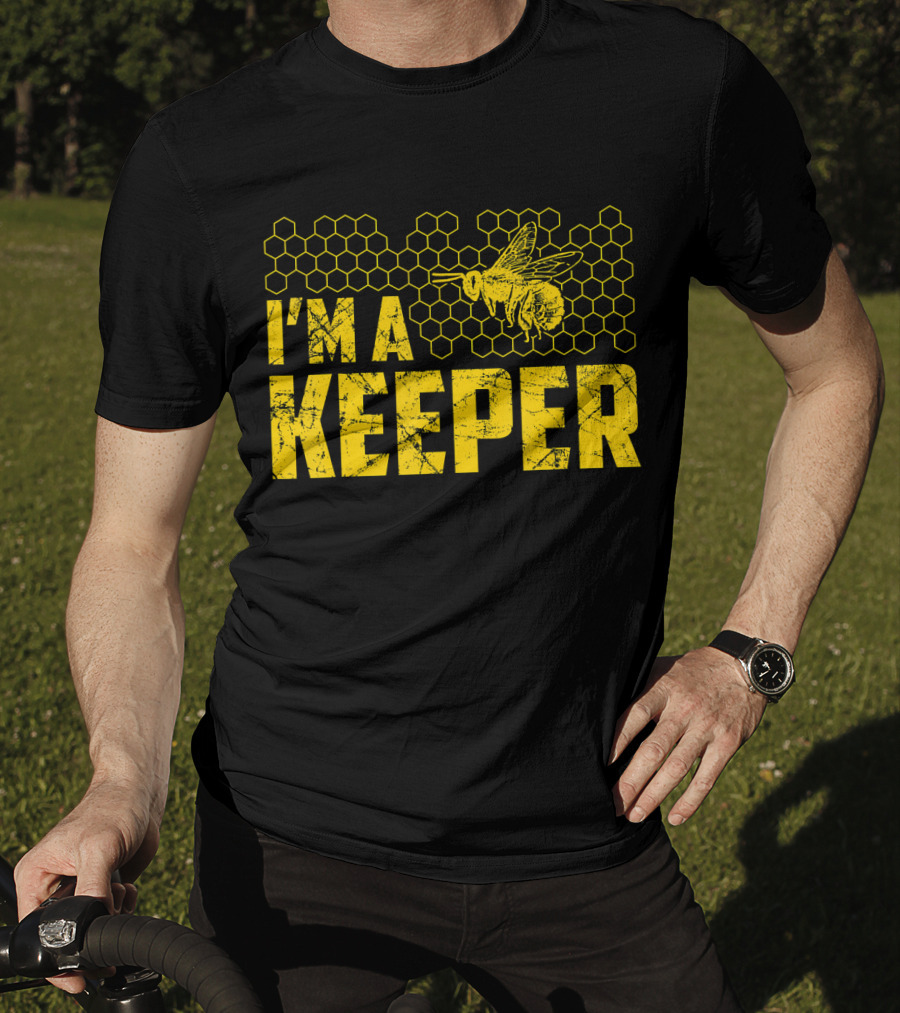 I'm A Keeper Beekeeping Honeycomb Bee T-Shirt