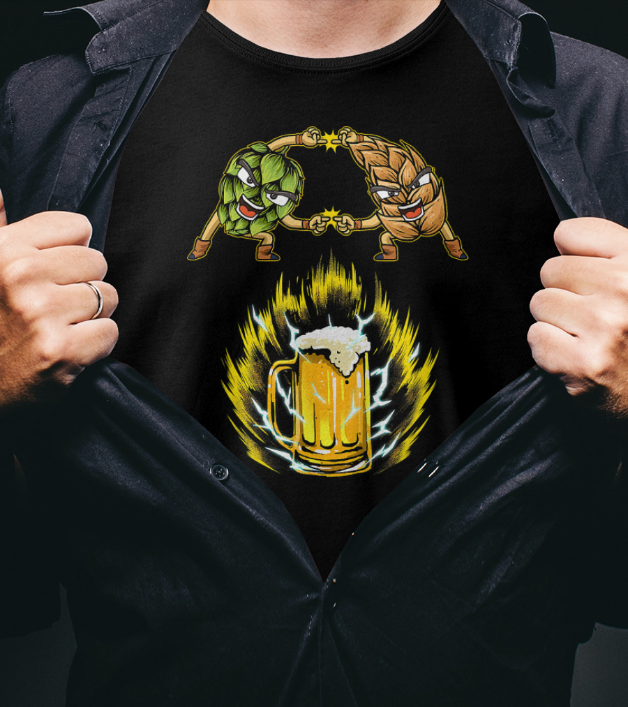 Fusion Power Of Hop And Malt In Funny Beer Love T-Shirt