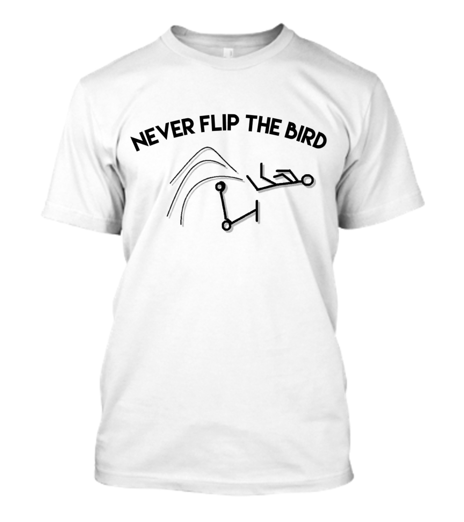 NEVER FLIP THE BIRD Funny Bird Scooter T-Shirt