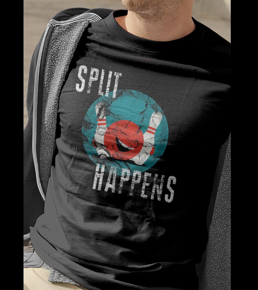 Split Happens Bowling Humor T-Shirt