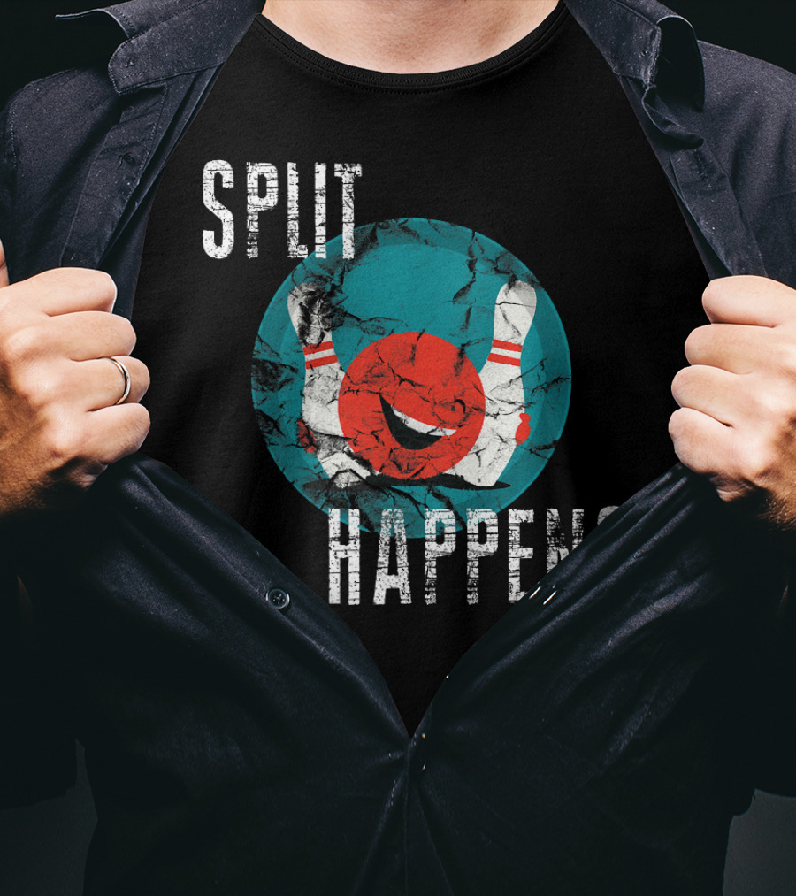 Split Happens Bowling Humor T-Shirt