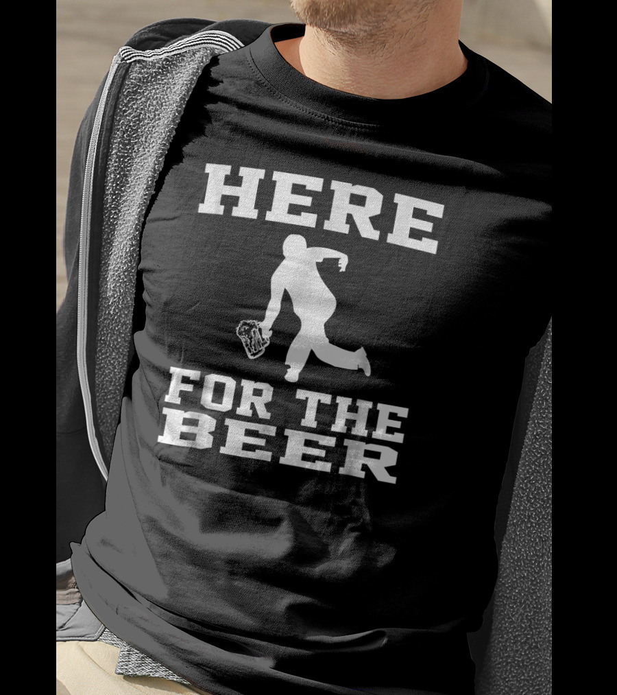Here For The Beer Funny Bowling Drinking T-Shirt