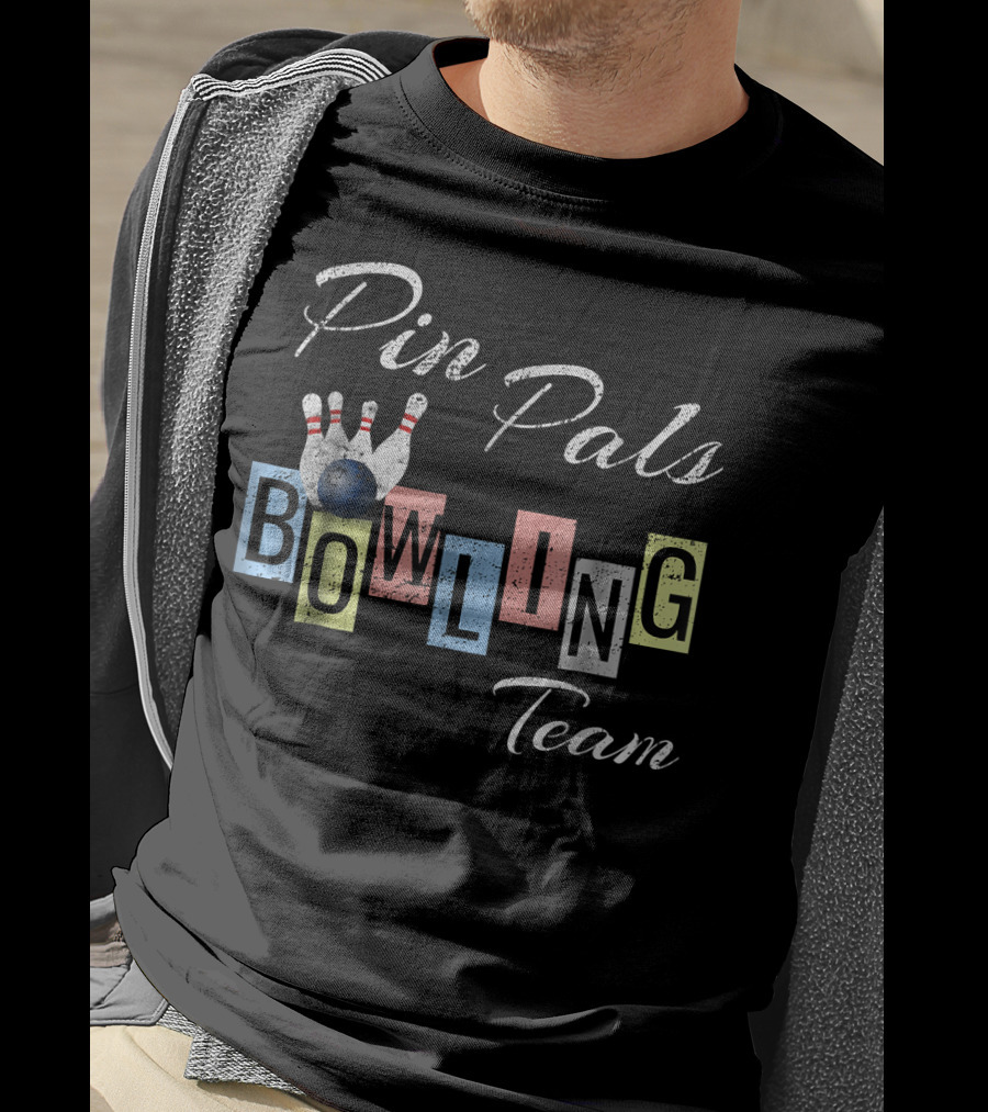 Pin Pals Bowling Team Fun Bow T-Shirt