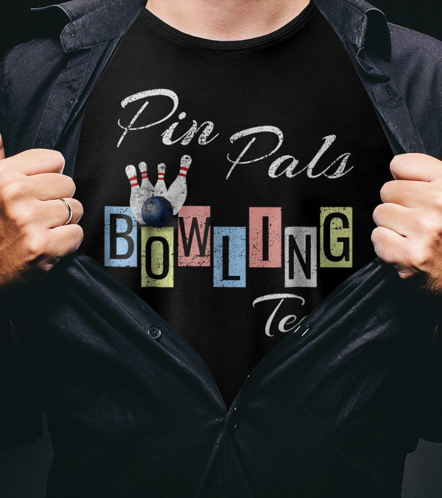 Pin Pals Bowling Team Fun Bow T-Shirt