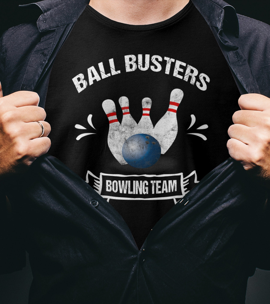 Ball Busters Bowling Team Fun Challenge T-Shirt