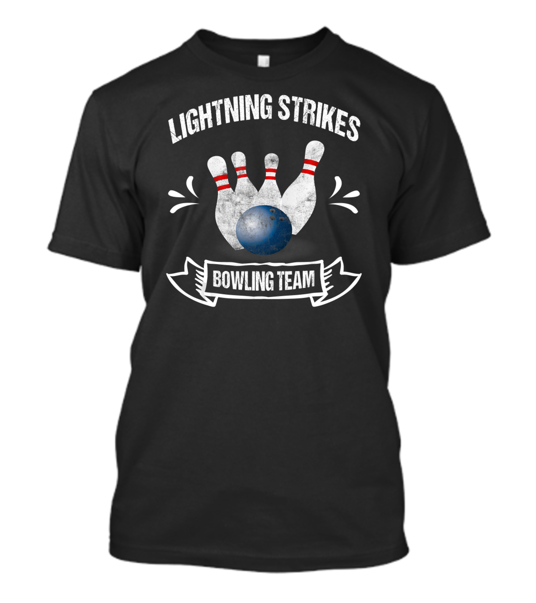 Lightning Strikes Bowling Team T-Shirt