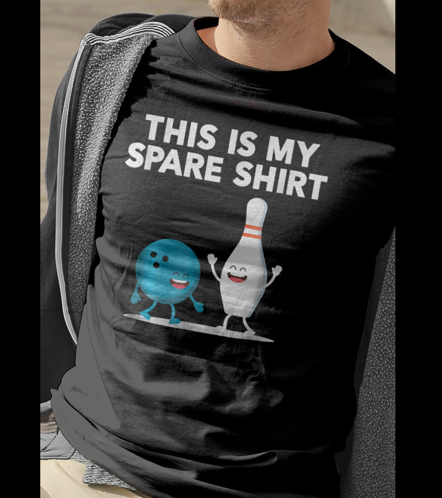 This Is My Spare Shirt Funny Bowling Pin And Ball T-Shirt