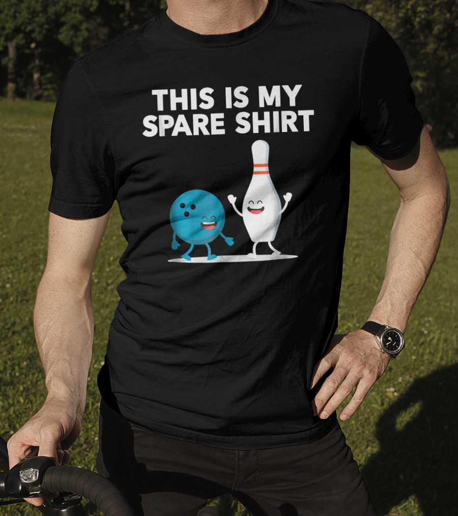 This Is My Spare Shirt Funny Bowling Pin And Ball T-Shirt