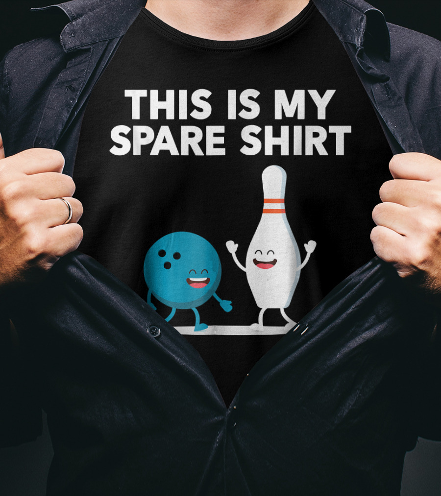 This Is My Spare Shirt Funny Bowling Pin And Ball T-Shirt