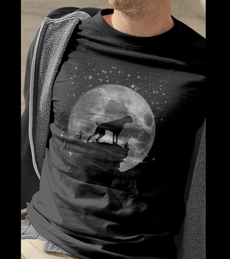 Funny Boxer Dog Mom Astronaut Moon Landing Adventure T-Shirt