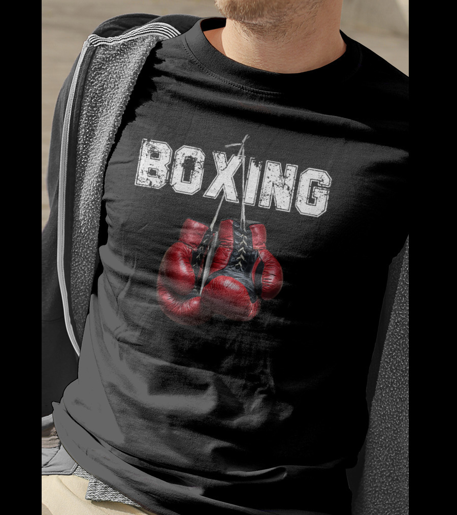 Boxing I Love Boxing Funny Boxing Gloves T-Shirt