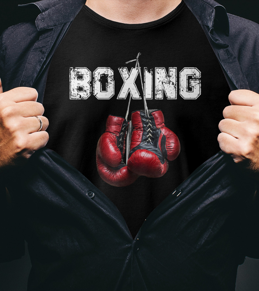 Boxing I Love Boxing Funny Boxing Gloves T-Shirt