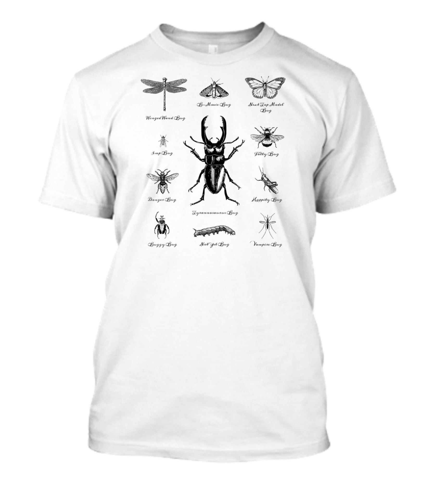 Funny Beetle Insects Grasshopper Bee Moth Dragonfly Bug Cabinet T-Shirt