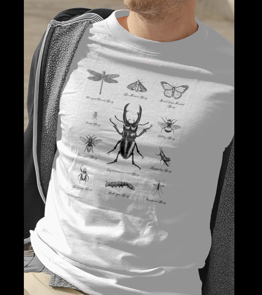 Funny Beetle Insects Grasshopper Bee Moth Dragonfly Bug Cabinet T-Shirt
