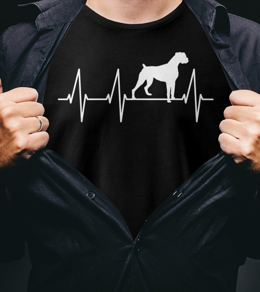 Funny Dog Heartbeat Boxer T-Shirt