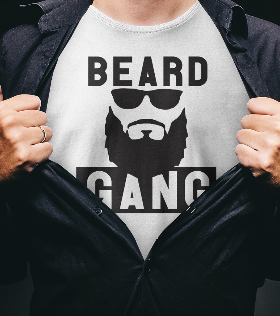Beard Gang Funny Men's Beard Sunglasses T-Shirt