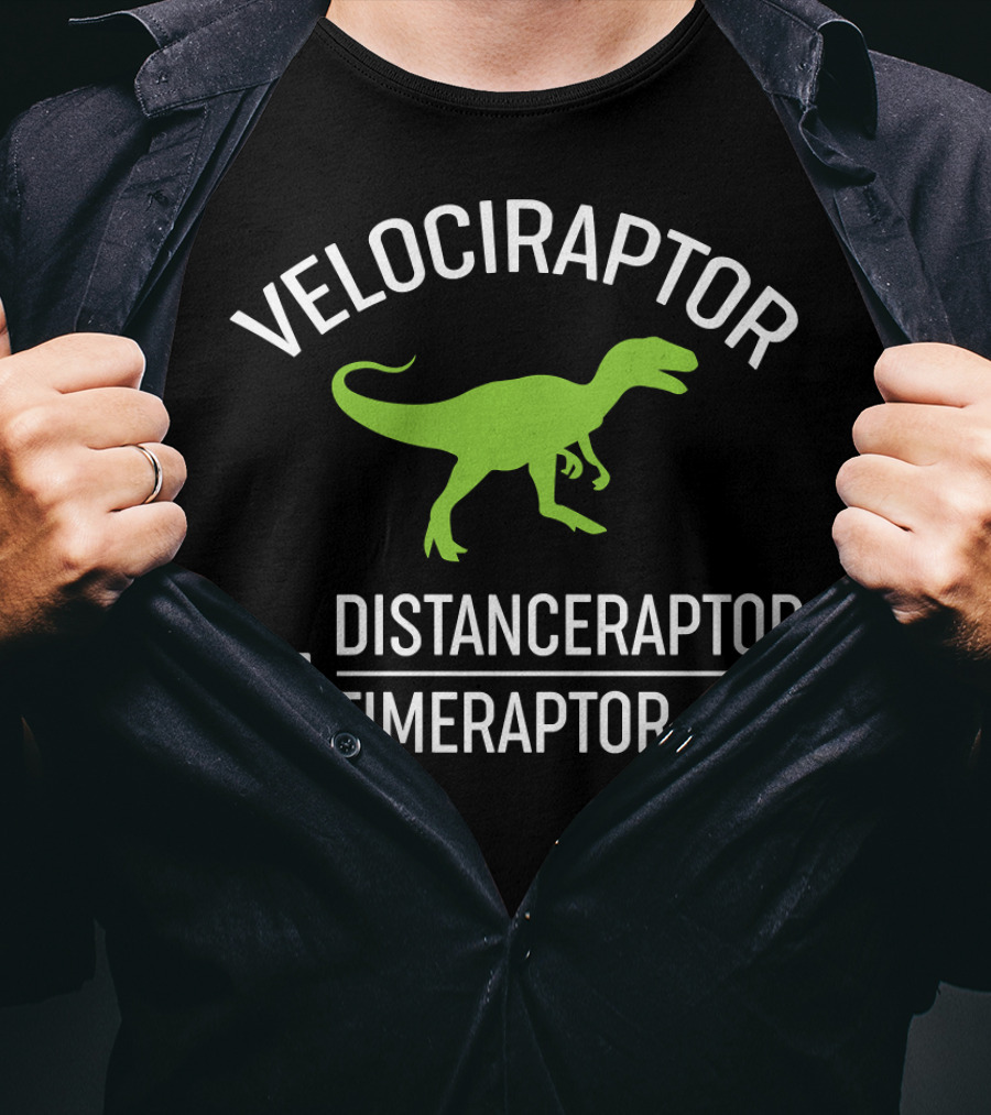 Velociraptor Equals Distanceraptor Divided By Timeraptor T-Shirt
