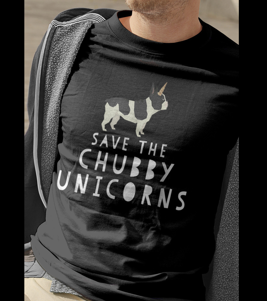 Funny Save The Chubby Unicorns French Bulldog T-Shirt