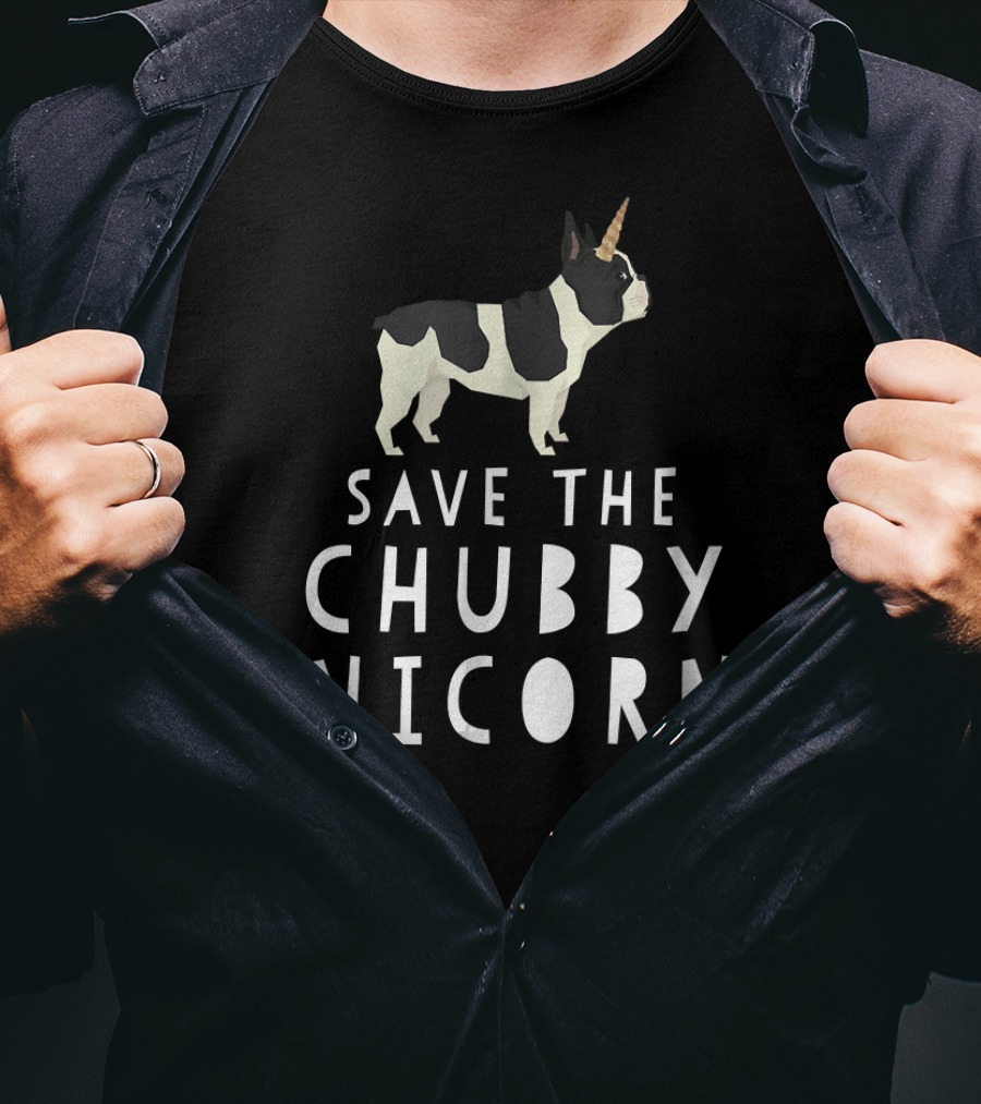 Funny Save The Chubby Unicorns French Bulldog T-Shirt