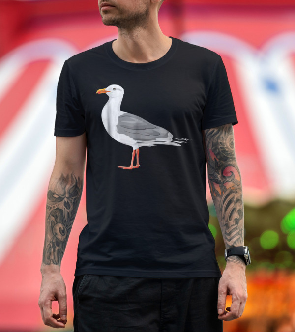 Premium T-Shirt: Funny Seagull Ocean Lover Coastal Bird T-Shirt Funny Seagull Ocean Lover Coastal Bird T-Shirt