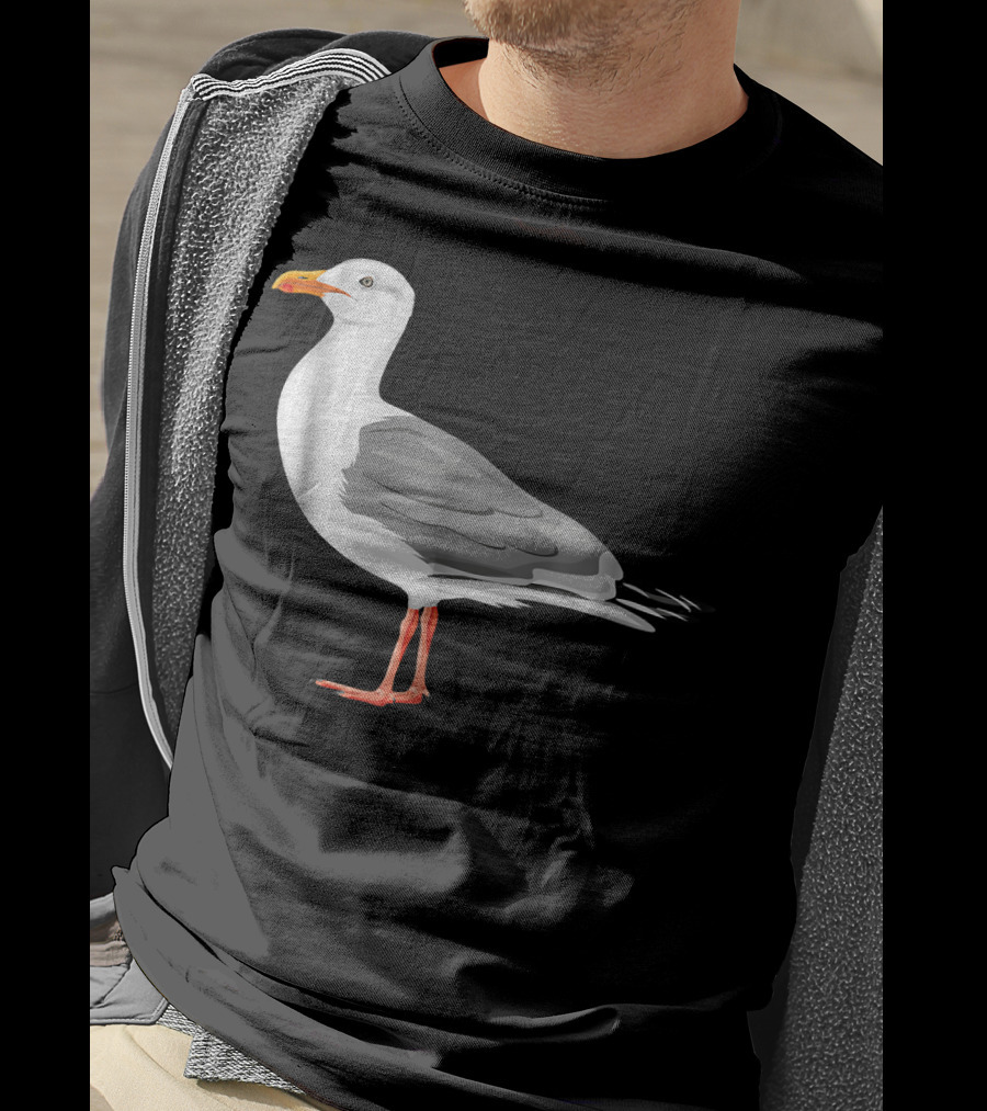 Funny Seagull Ocean Lover Coastal Bird T-Shirt