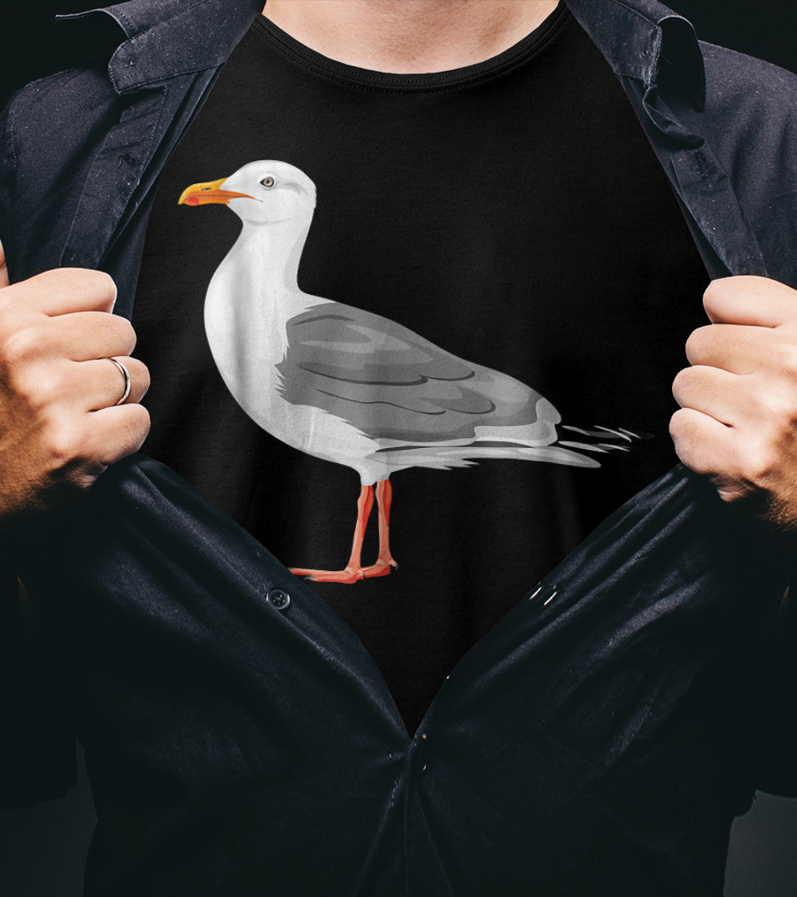 Funny Seagull Ocean Lover Coastal Bird T-Shirt