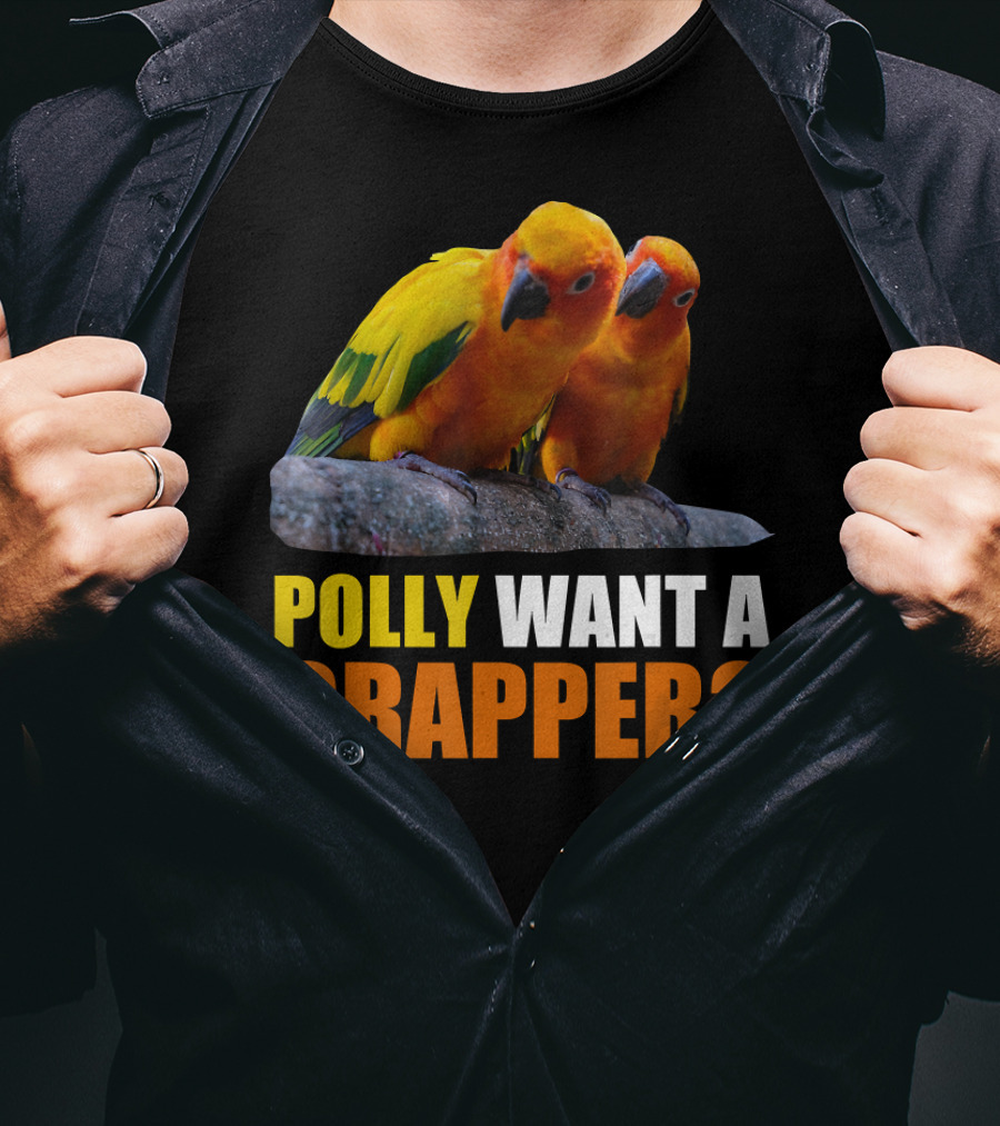 Polly Want A Crapper Funny Sun Parakeet T-Shirt