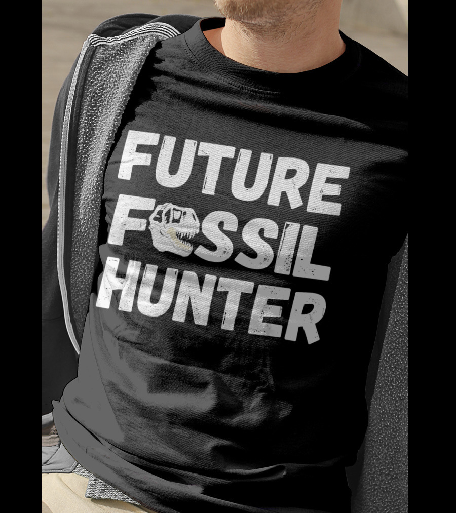 Future Fossil Hunter Dinosaur Archeologist T-Rex Skull T-Shirt