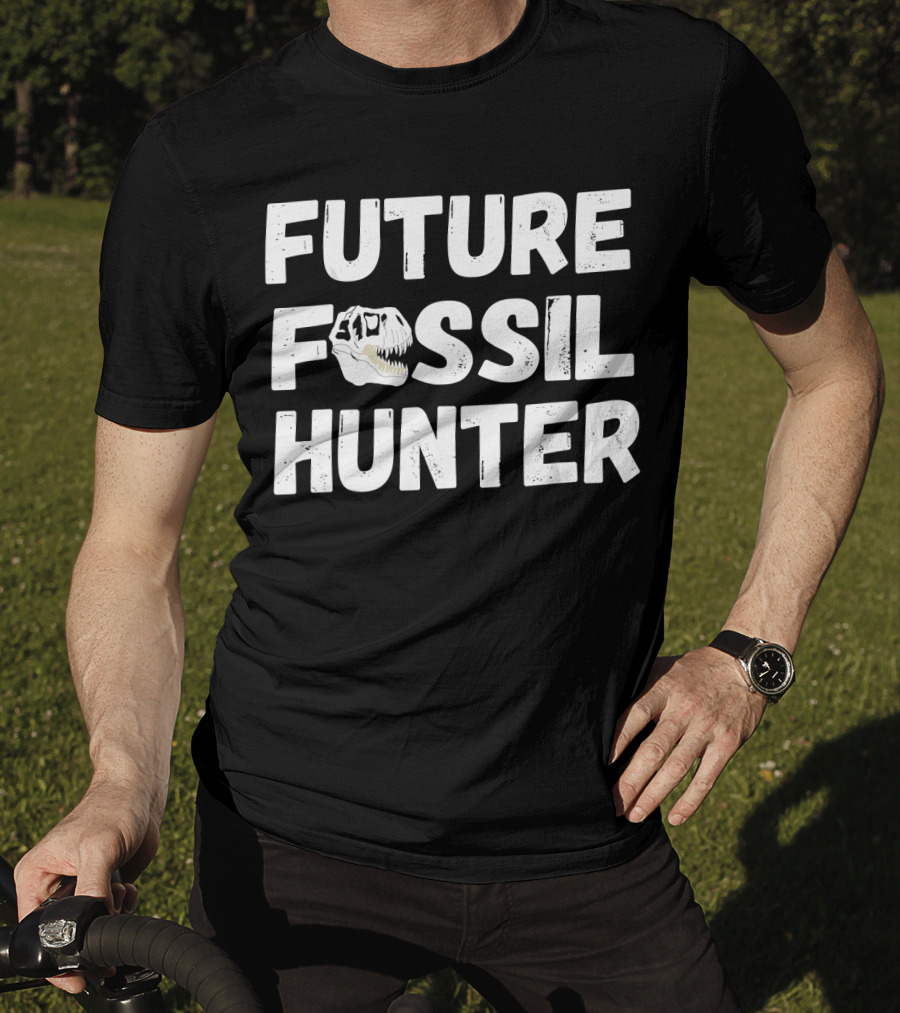 Future Fossil Hunter Dinosaur Archeologist T-Rex Skull T-Shirt