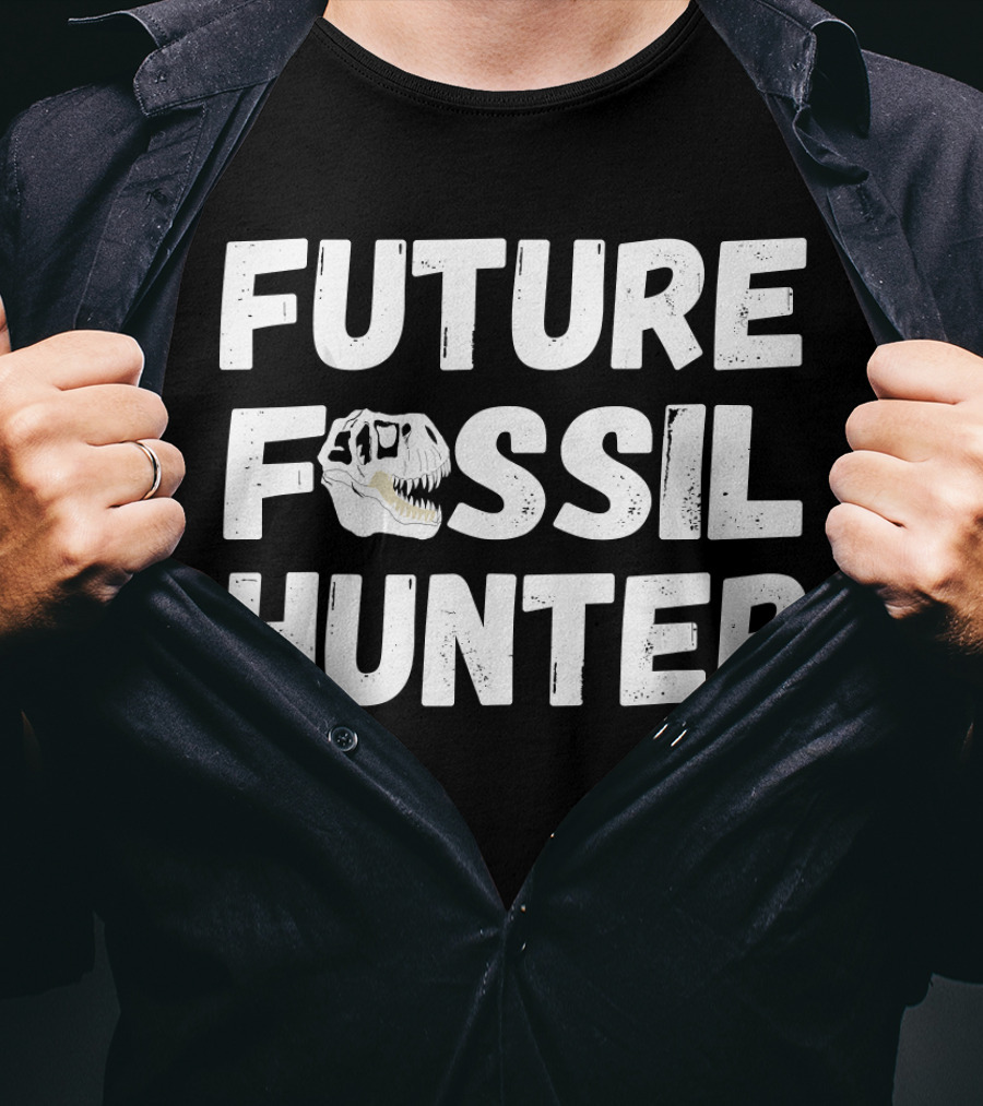 Future Fossil Hunter Dinosaur Archeologist T-Rex Skull T-Shirt