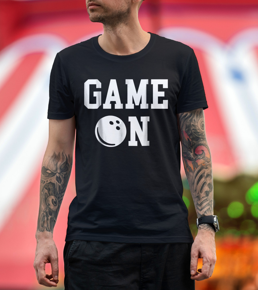 GAME ON Bowling Ball Icon Strike T-Shirt