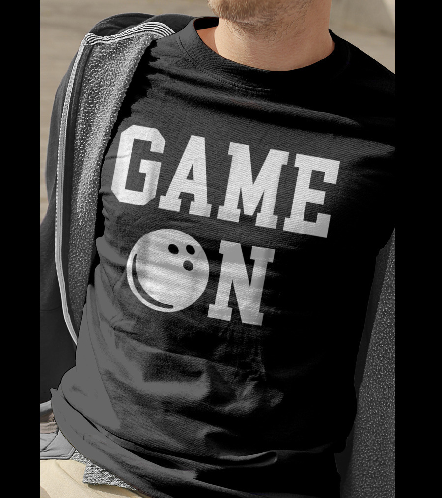 GAME ON Bowling Ball Icon Strike T-Shirt