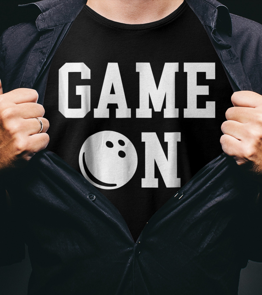 GAME ON Bowling Ball Icon Strike T-Shirt