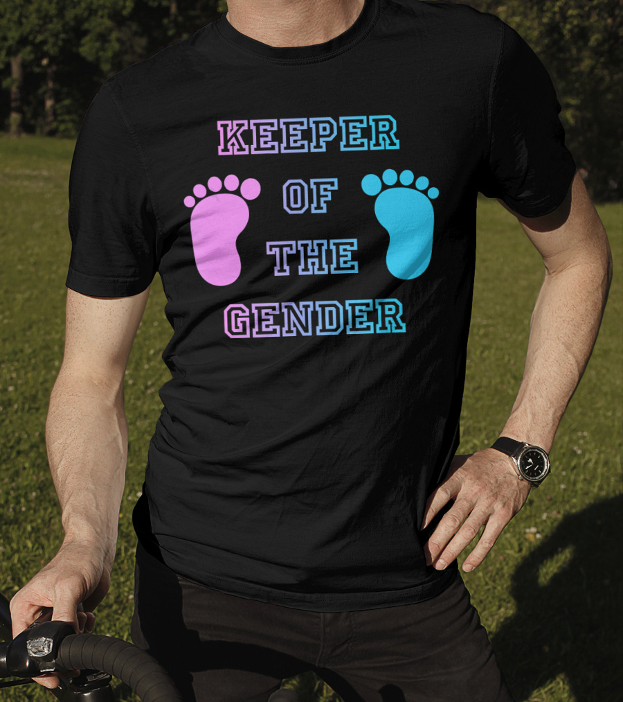 Keeper Of The Gender Pink Blue Footprints T-Shirt