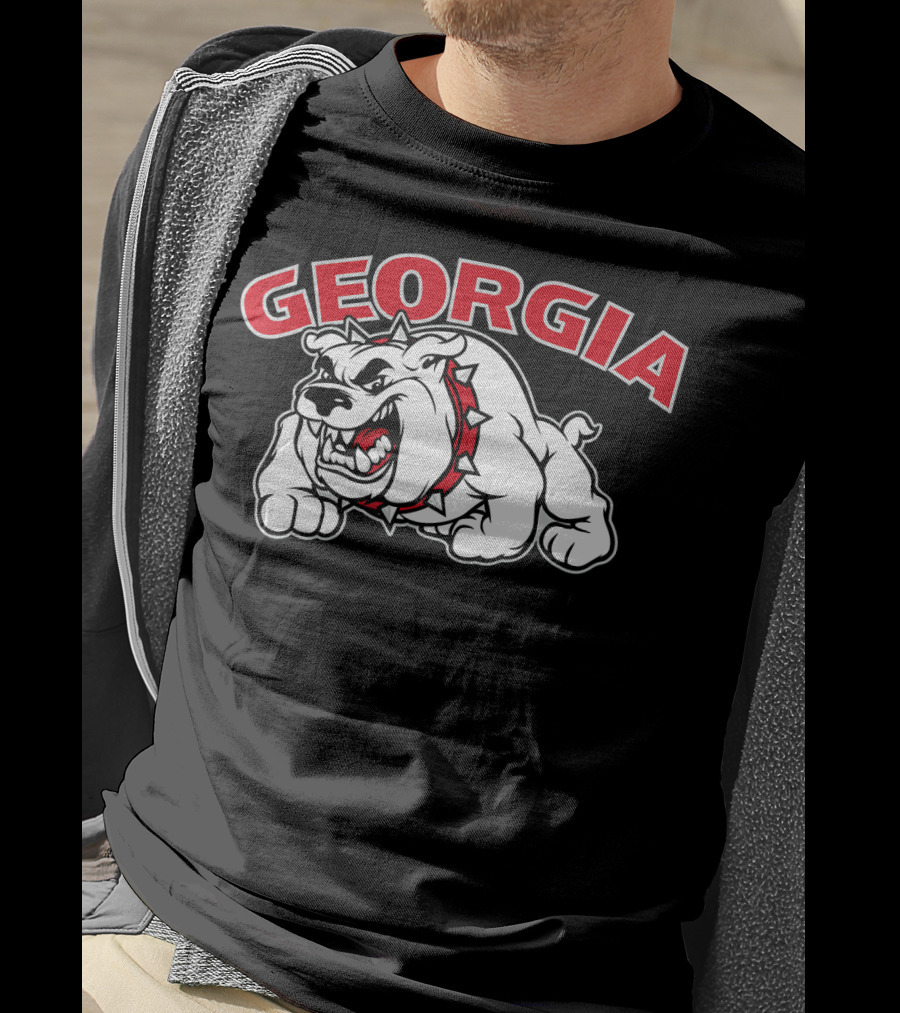Georgia Bulldogs Aggressive Mascot Bulldog T-Shirt