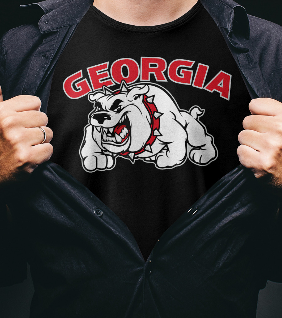 Georgia Bulldogs Aggressive Mascot Bulldog T-Shirt