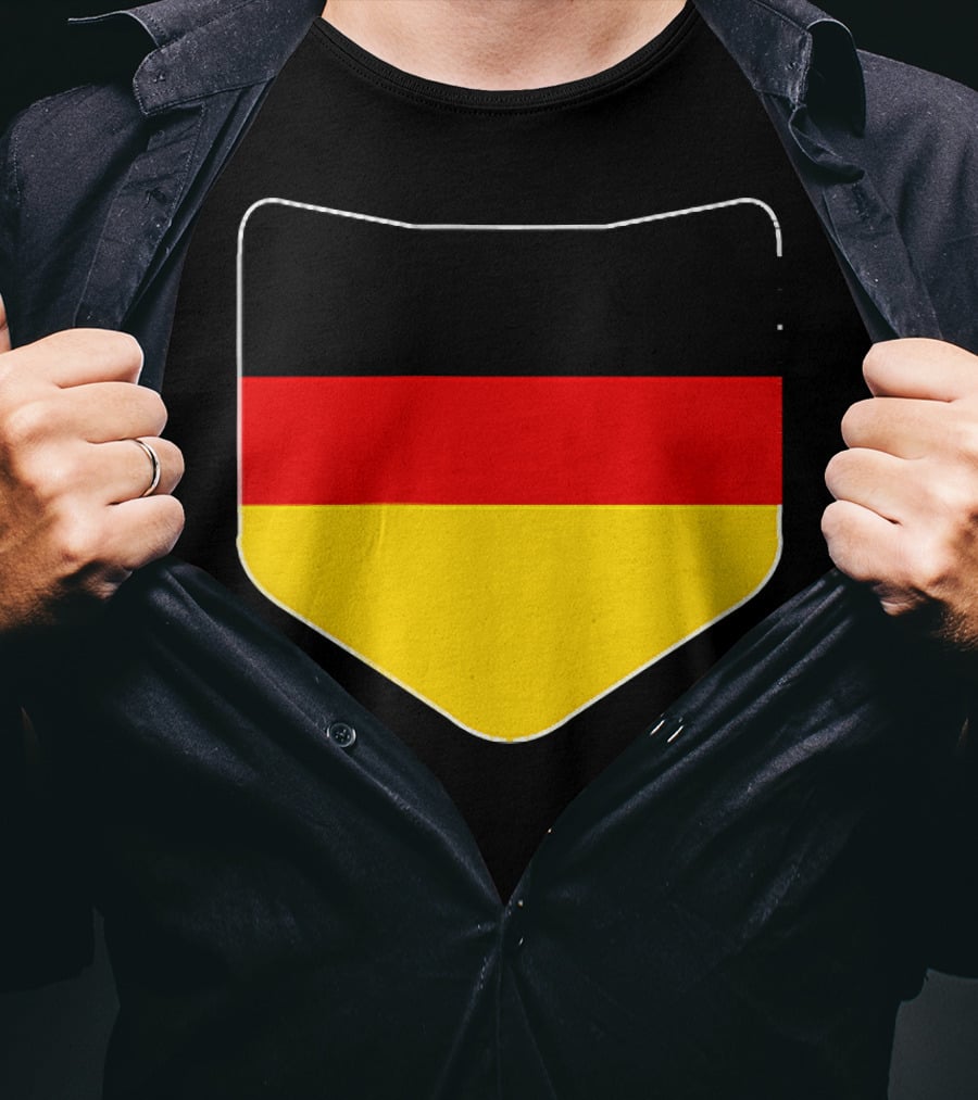 Germany Flag Pocket Print Country Emblem German Colors T-Shirt