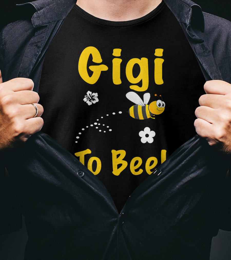 Gigi To Bee Fun Whimsical Cute Bee And Flowers T-Shirt