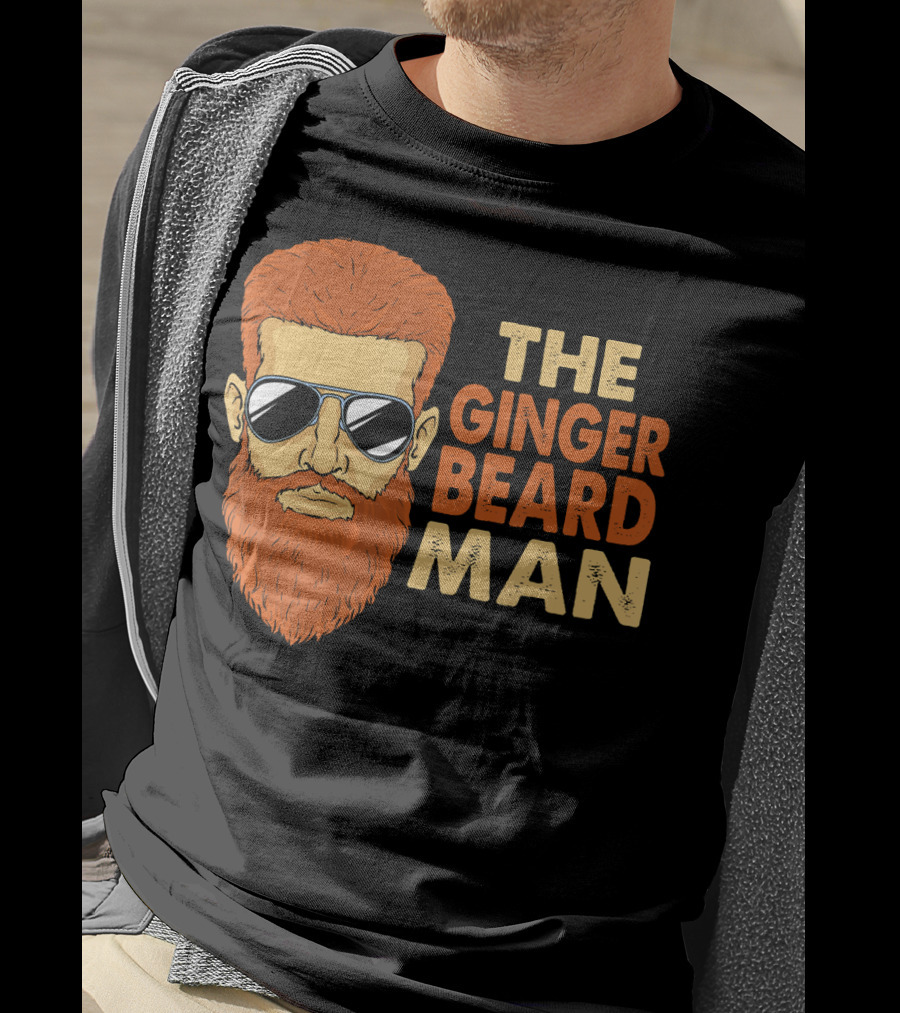 THE GINGER BEARD MAN Dark Red Brown Hair T-Shirt