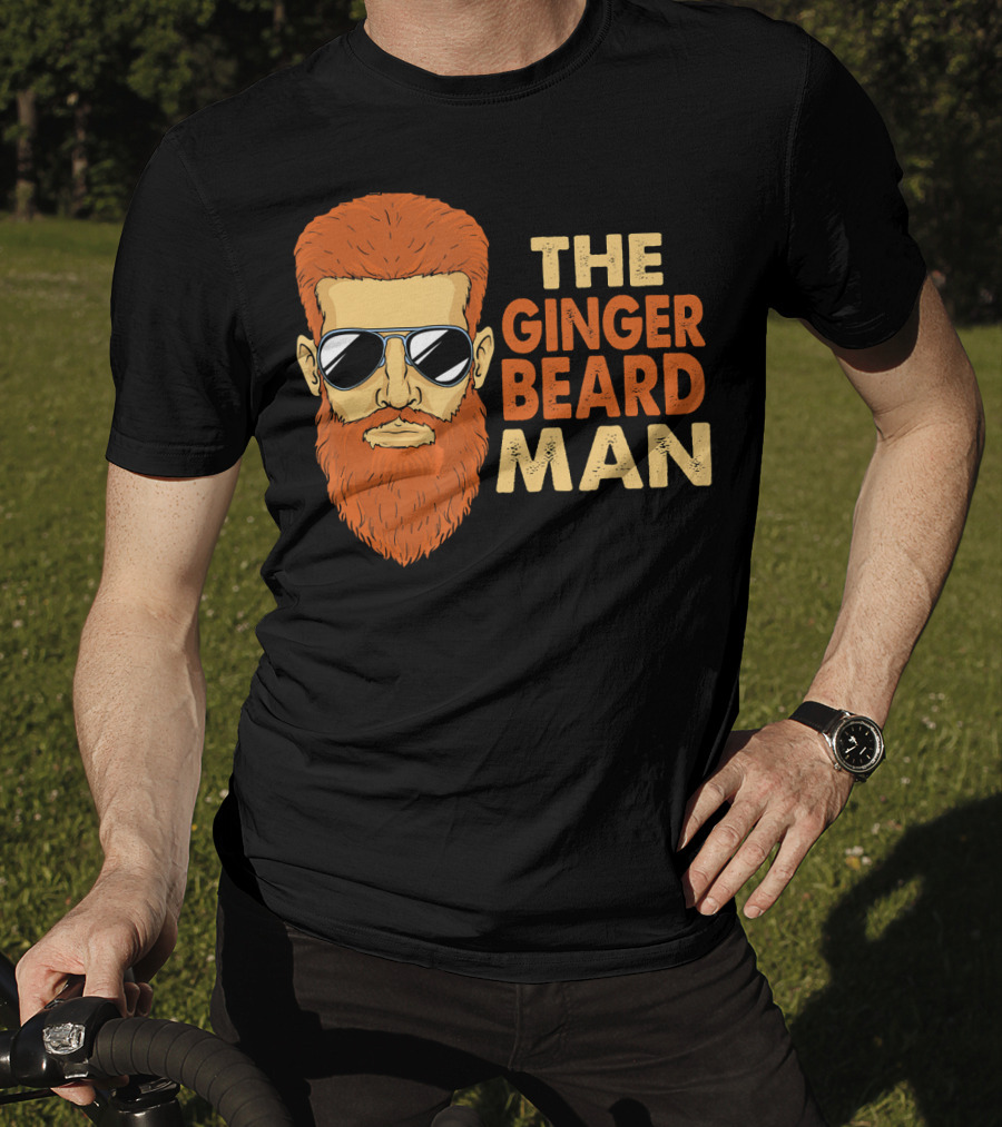 THE GINGER BEARD MAN Dark Red Brown Hair T-Shirt