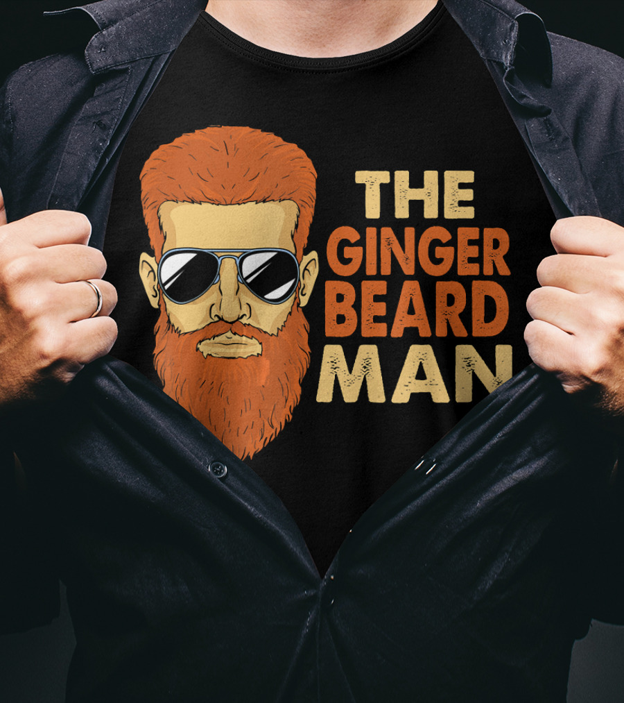 THE GINGER BEARD MAN Dark Red Brown Hair T-Shirt