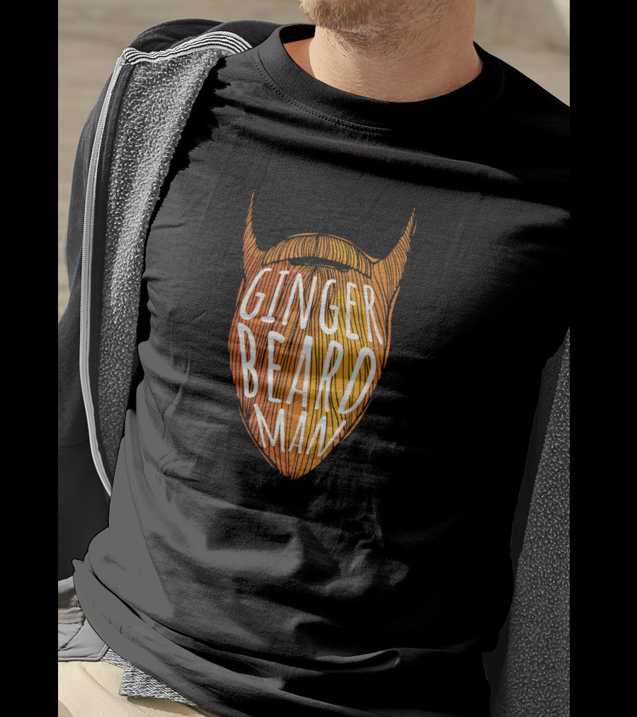 Ginger Beard Man Funny Redhead Unique Orange Textured Beard T-Shirt